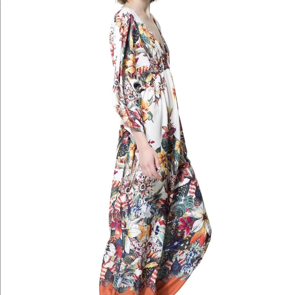 ZARA Floral print maxi dress